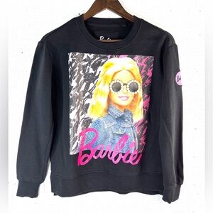 Barbie S Bright Colorful Pearl-Embellished Black Sweatshirt